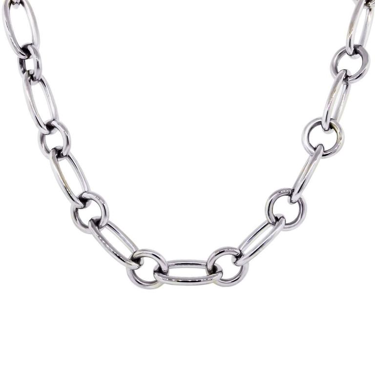 Tiffany and Co. Gold Chain Link Necklace at 1stDibs tiffany chain