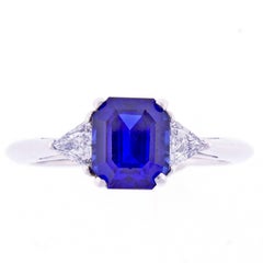 Tiffany & Co. 1.78 Carat Sapphire Diamond Ring
