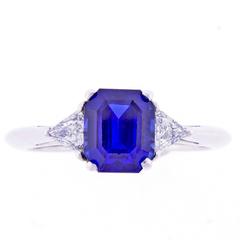 Tiffany & Co. 1.78 Carat Sapphire Diamond Ring 12