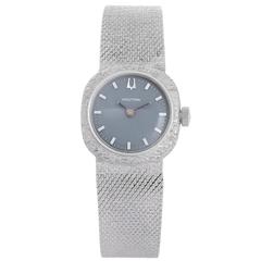Accutron Bulova White Gold Quartz Wristwatch 12