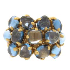 Pomellato Nausica Blue Topaz Gold Ring 7