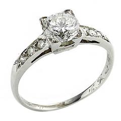 1.01 Carat Brilliant Cut Diamond Platinum Ring 9