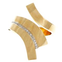 Diamond Gold Bangle Bracelet 10