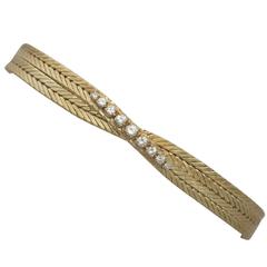 1950s 0.75 Carat Diamond Gold Bracelet
