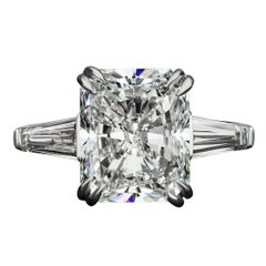 David David Rosenberg Verlobungsring mit 6::05 Karat strahlendem J/SI2 GIA Dreistein-Diamant