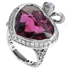 Dior Coeur Romantique Pink Tourmaline Diamond Gold Ring