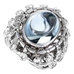 Dior Sultane Aquamarine Diamond Gold Ring