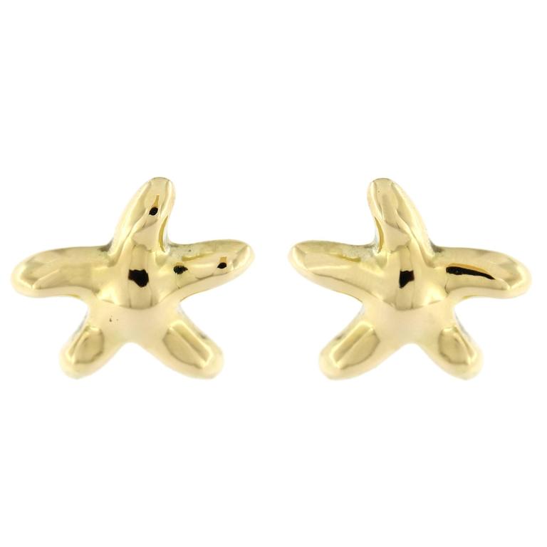 Jona 18 Karat Yellow Gold Starfish Stud Earrings For At 1stdibs Jona 18 Karat Yellow Gold Starfish Stud Earrings For