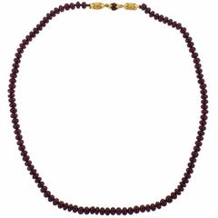Buccellati Ruby Gold Bead Necklace