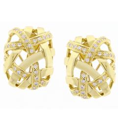  Marlene Stowe Diamond Gold Earrings