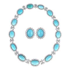 Chantecler Capri Turquoise Diamond Necklace Set 9