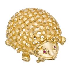 Tiffany & Co. Schlumberger ​Gold Hedgehog Pin