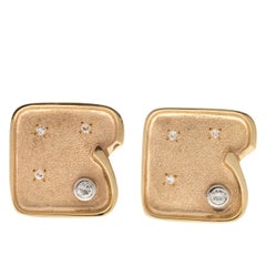 Gemelli in oro con diamante del 1960