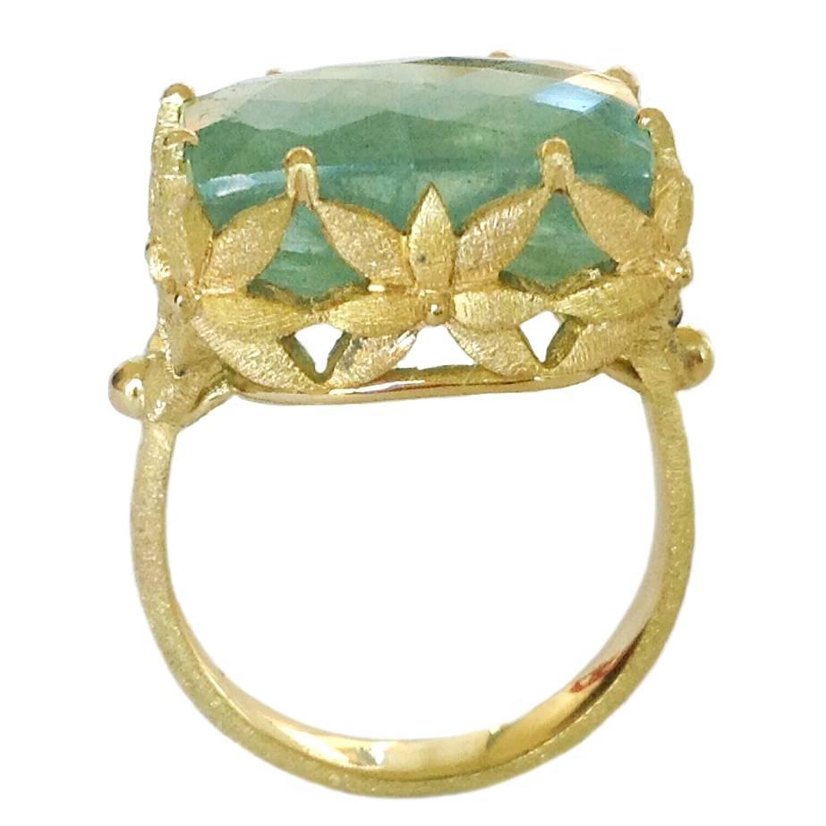 Dalben Aquamarine Gold Ring