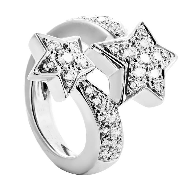 Chanel Comete Diamond White Gold Shooting Star Ring at 1stDibs