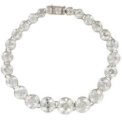 1900s Maison Auger 22 Carat Diamond Platinum Bracelet 2