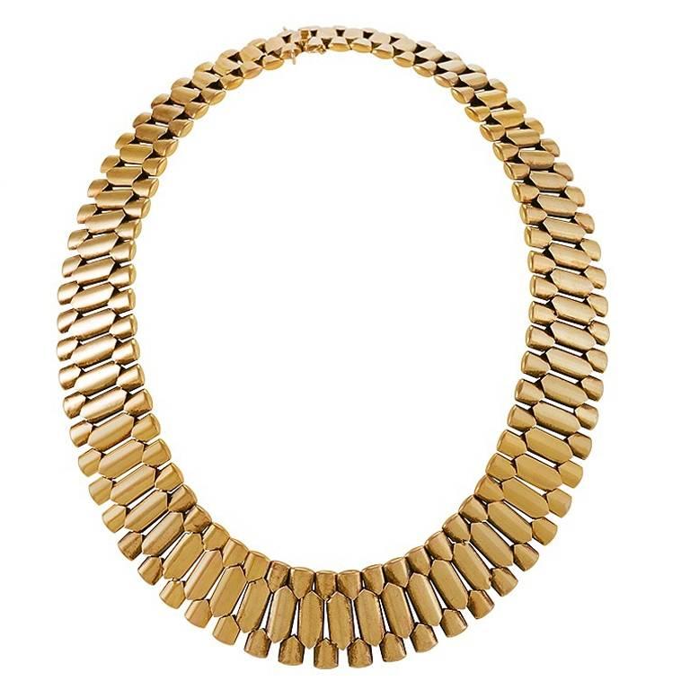 English Victorian Gold Link Necklace