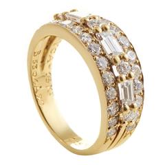 Van Cleef & Arpels Diamonds Gold Band Ring 