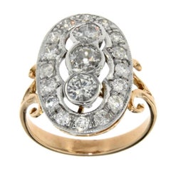 Art Deco Style Gold Diamond Ring