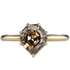 1.77ct Brown Kite Cut Diamond Ring
