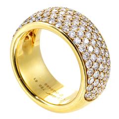 Cartier Yellow Gold Diamond Pave Band Ring