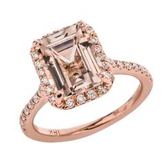 One of a Kind 3.58 Carat Morganite and Diamond Ring 12