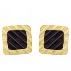 Michael Bondanza Fluted Black Onyx Earrings