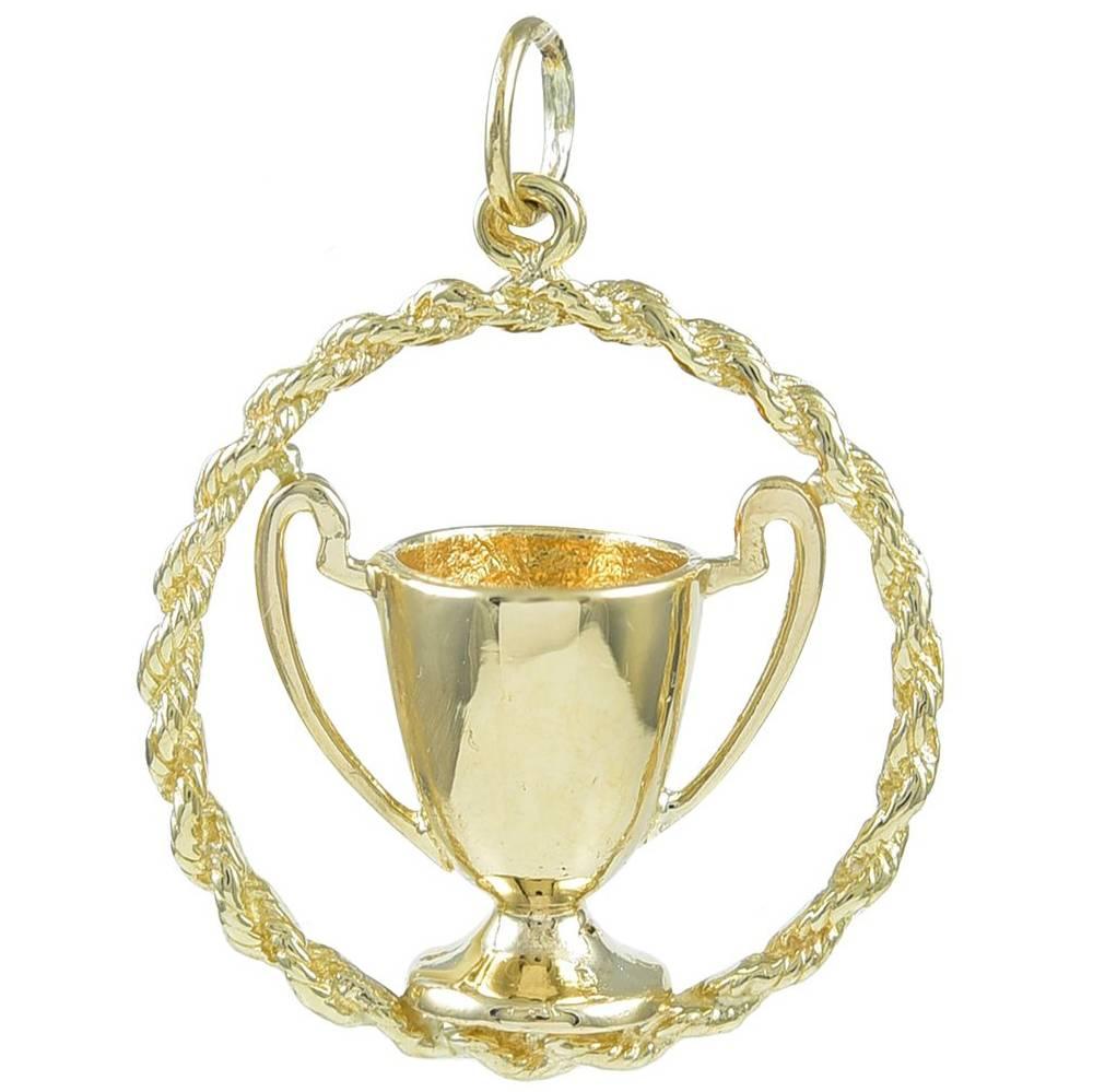 Gold Trophy Cup Charm For Sale