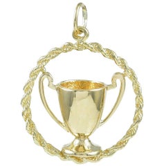 Gold Trophy Cup Charm