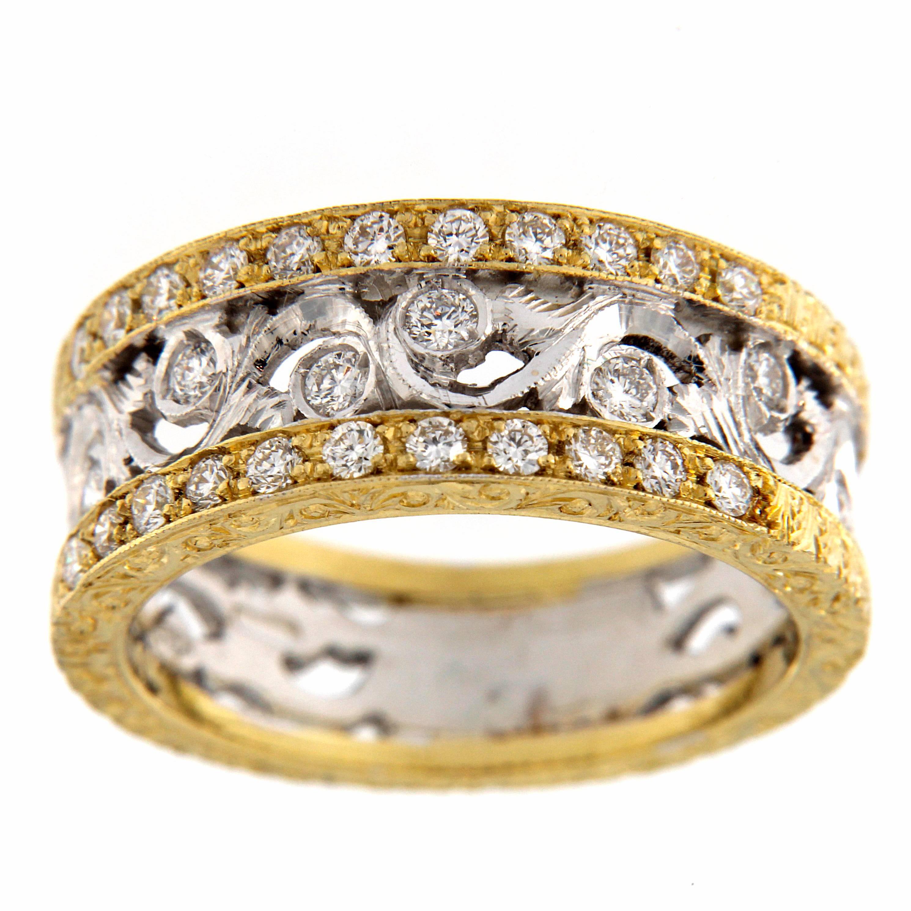 Traditional Florentine Workmanship Ring For Sale