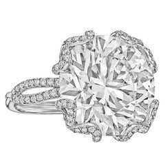 Betteridge 14.92 Carat Round Brilliant Diamond "Love Knot" Engagement Ring