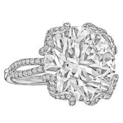 Betteridge 14.92 Carat Round Brilliant Diamond "Love Knot" Engagement Ring 11