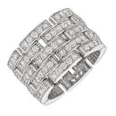 Cartier Diamond "Maillon Panthère" Wide Band Ring