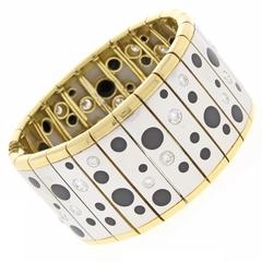 Michael Bondanza Polka Dot Platinum and Gold, Diamond  Bracelet