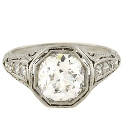 Art Deco 2.40 Carat Diamond Engagement Ring