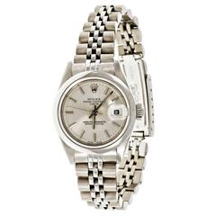 Retro Rolex Ladies' Steel Oyster Perpetual Date Wristwatch