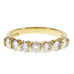 Tiffany & Co Seven Diamond Gold Wedding Band 