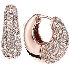 Hand Made Micro Pave Diamond Earrings
