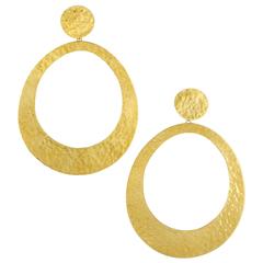 Ippolita Senso Hammered Yellow Gold Dangle Earrings