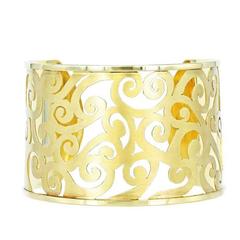 Gold Open Work Cuff Bracelet