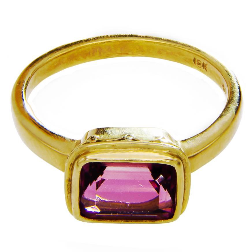  Pink Tourmaline Gold Ring