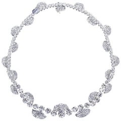 French Garland Diamond Rivieré Necklace