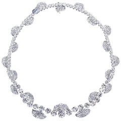 French Garland Diamond Rivieré Necklace