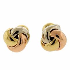 Cartier Trinity Tri Color Gold Knot Cufflinks