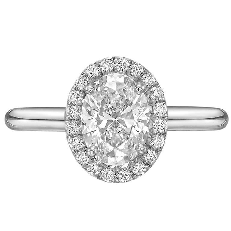 1.01 Carat Oval Brilliant-Cut Diamond Ring