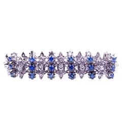 Vintage Sapphire and Diamond Bracelet from the 60s