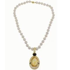 Luise Diamond Topaz Sapphire Beanded Necklace 6