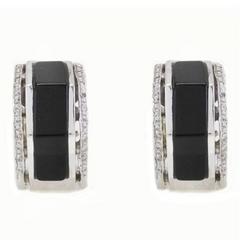 Luise Onyx Diamond Exagon Earrings 3