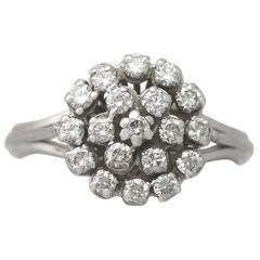 1970s 0.60 Carat Diamond and White Gold Cluster Ring 7