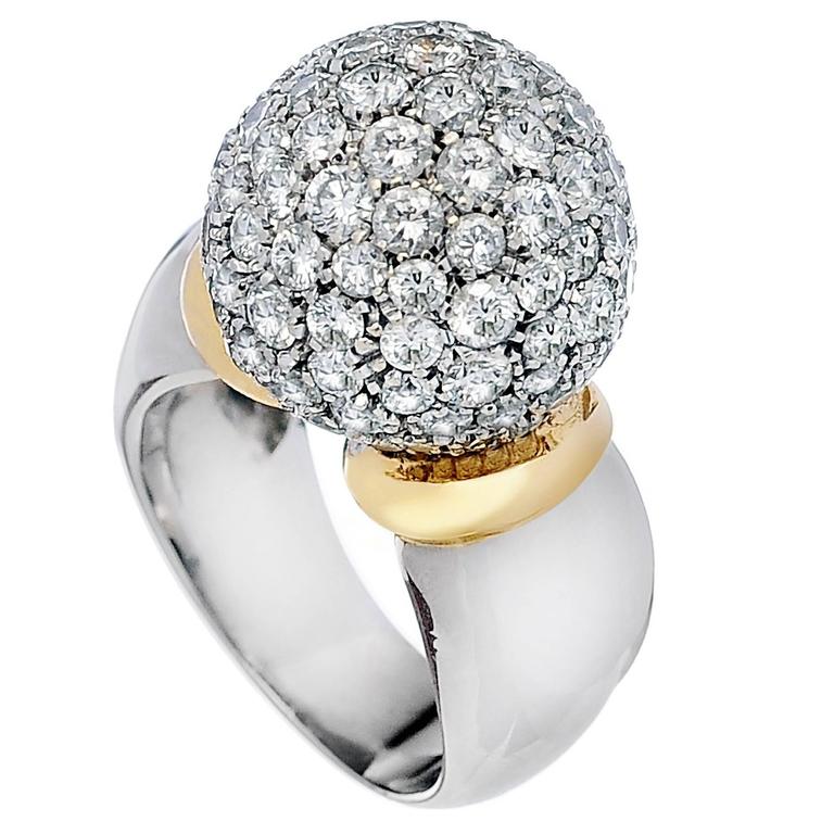 Diamond Ball Ring For Sale at 1stDibs ball diamond ring, balls on